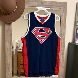 DC Comics Bright Blue and Red Superman Jersey